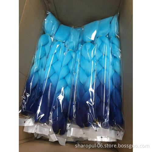 Jumbo braiding hair synthetic braided hair extension synthetic hair braids wholesale